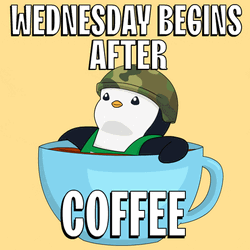 Wednesday Morning Fudgy Penguin Coffee GIF