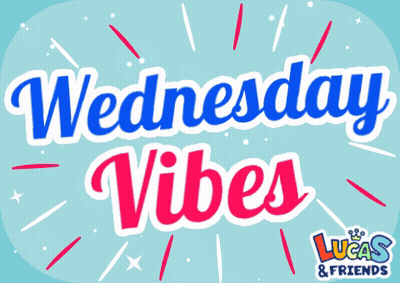 Wednesday Vibes In Blue And Pink GIF