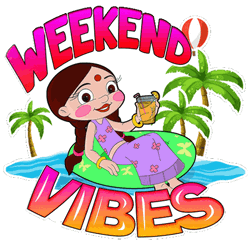 Weekend Vibes Indian Girl On A Floater GIF