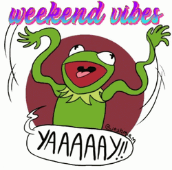 Weekend Vibes Kermit The Frog GIF
