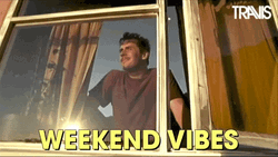 Weekend Vibes Man Looking Out A Window GIF