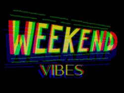 Weekend Vibes Text Animation GIF