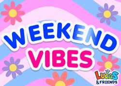 Weekend Vibes Wavy Text GIF