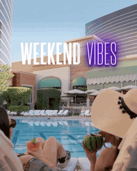 Weekend Vibes Women Beside Pool Cheers GIF