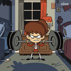 Weight Lifting Lynn Loud The Loud House GIF