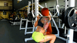 Weighted Squat Gym Fitness GIF