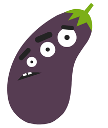 Weird Eggplant Creature Animation GIF