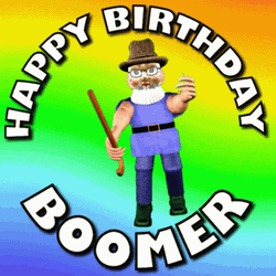 Weird Happy Birthday Boomer Old Man  GIF
