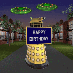 Weird Happy Birthday Dalek GIF