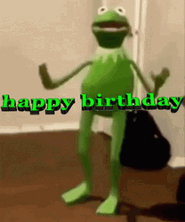 Weird Happy Birthday Dancing Kermit The Frog GIF
