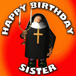Weird Happy Birthday Sister GIF