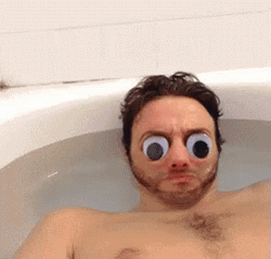 Weird Man Big Eyes GIF