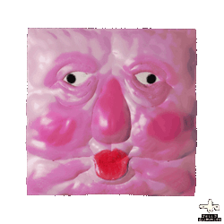 Weird Red Face Jellygummies Cube GIF