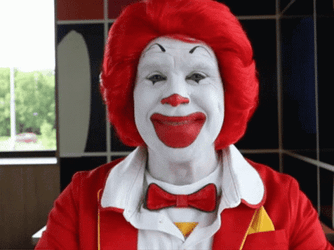 Weird Ronald Mcdonald Laughing GIF