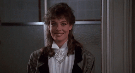 Weird Science Girl Does Flying Kiss GIF