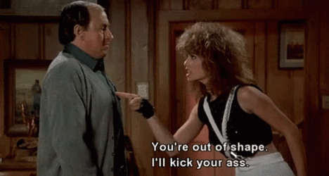 Weird Science Girl Pokes Guy GIF