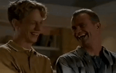 Weird Science Laughing Together GIF