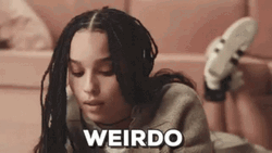 Weirdo Girl Lying On The Floor GIF