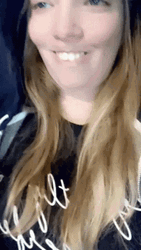 Weirdo Smile Blonde Girl GIF