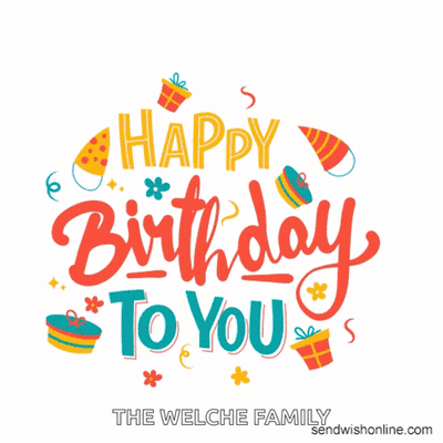 Welche Family Send Happy Birthday Card GIF