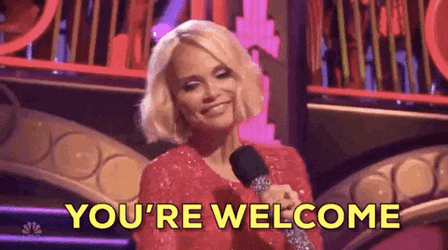 Welcome August  Kristin Chenoweth You're Welcome GIF