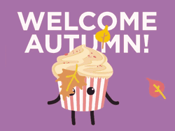 Welcome Autumn Cupcake GIF