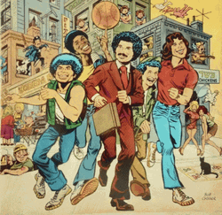 Welcome Back Kotter Comic Painting GIF