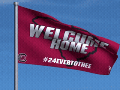 Welcome Home Flag Flying In Wind GIF