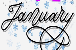 Welcome January Snow Flakes GIF