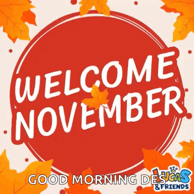 Welcome November Good Morning Sign GIF