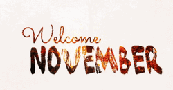Welcome November Happy Autumn Animated Text