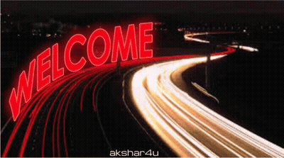 Welcome Sign Lit Up On Highway GIF