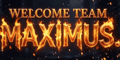 Welcome Team Maximus Sign With Flames GIF