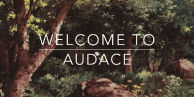 Welcome To Audace Sign With Trees GIF