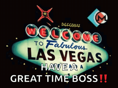Welcome To Fabulous Las Vegas Have A Great Time Boss Sign GIF
