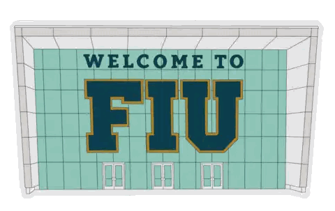 Welcome To FIU Sign In Blue Sticker