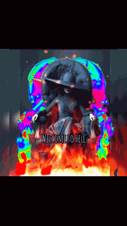 Welcome To Hell Trippy Rainbow Graphic Arts GIF