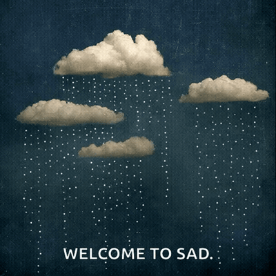 Welcome To Sad Poster With Rain GIF