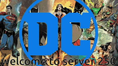Welcome To Server 250 Sign With Superheroes GIF