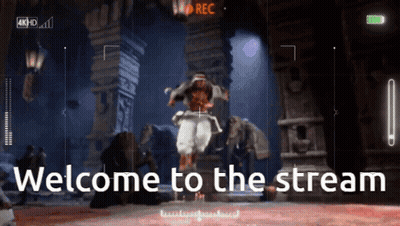 Welcome To The Stream Sign GIF