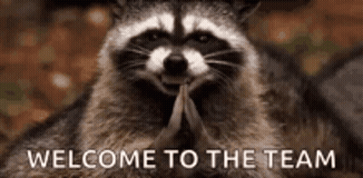 Welcome To The Team Sign With Confetti Cannon GIF