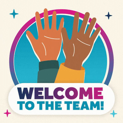 Welcome To The Team Sign With Two Hands GIF