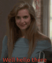 Well Hello There Blonde Girl GIF
