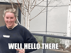 Well Hello There Smiling Girl GIF