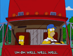 Well Well Well Homer And Bart Simpson GIF