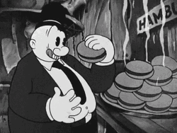 Wellington Wimpy Popeye Eating Burger GIF