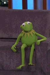 Welp Kermit The Frog Sitting GIF