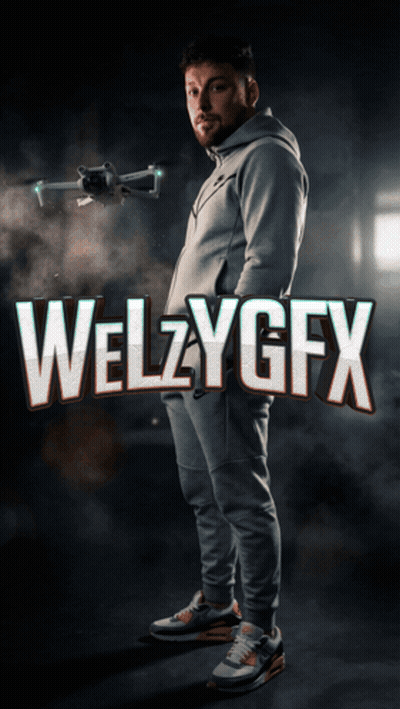 Welzygfx Poster Man Holding Drone GIF