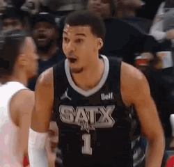 Wemby Amazed Face GIF