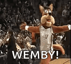 Wemby Spurs Coyote Mascot GIF